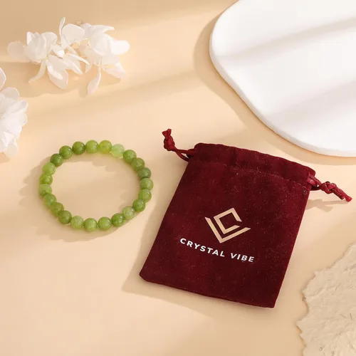 Vista 45 de Crystal Vibe Pulseras de cuentas de 0.315 in para mujeres y hombres, pulseras de cristal con piedras preciosas naturales, tamaño elástico ajustable