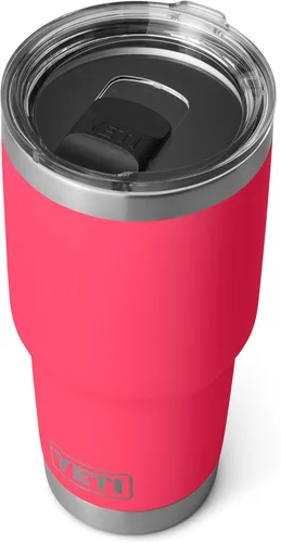 Vista 3 de YETI Rambler - Vaso aislado al vacío de acero inoxidable de 30 onzas con tapa MagSlider