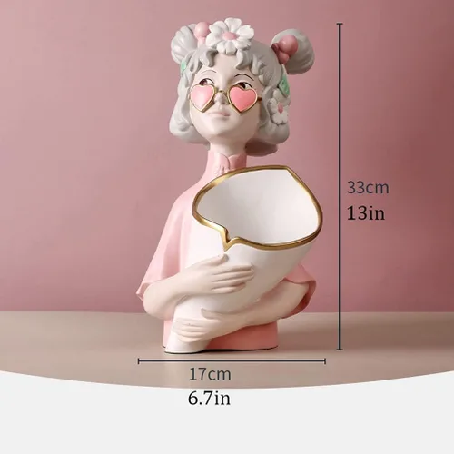 Vista 3 de Estatua china de feng shui, escultura moderna para parejas, decoración para el hogar, creativa, sala de estar, dormitorio, escultura de resina
