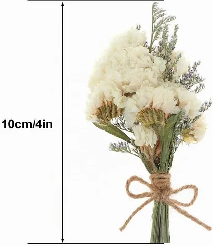 Vista 2 de WWahuayuan 8 ramos de flores secas de margaritas de gypsophila para manualidades, hogar, decoración de boda