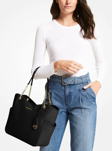 Vista 7 de Michael Kors MICHAEL Michael Kors Jet Set Travel Large Chain Shoulder Tote bundled Jet Set Travel Trifold Wallet