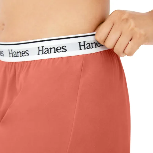 Vista 5 de Hanes Pantalones cortos de dormir originales para mujer, pantalones cortos de descanso Comfywear, pantalones cortos de pijama para mujer, paquete