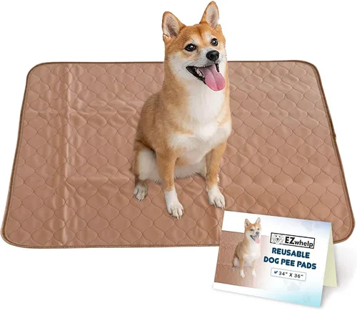 Vista 17 de EZwhelp Almohadillas reutilizables para orina de perro, almohadillas de entrenamiento impermeables para perros, lavables y sanitarias, esquinas