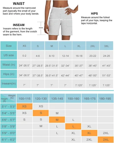Vista 7 de BALEAF - Bermudas de correr para mujer, shorts largos deportivos de cintura alta con bolsillos