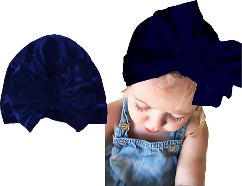 Vista 40 de Gorro de punto para bebé con lazos lindos turbante para envolver el sombrero (MZ6)