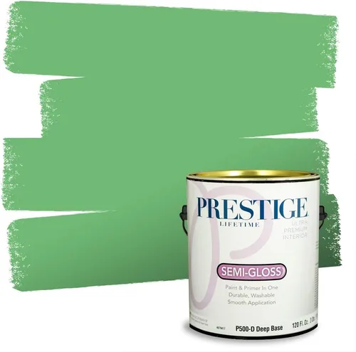 Vista 26 de PRESTIGE Pintura exterior e imprimación en uno, aloe, plano, 1 galón