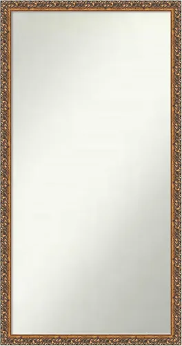 Vista 22 de Amanti Art Espejo de baño de bronce para sobre fregadero, 29 x 19 pulgadas, espejo rectangular de bronce antiguo, marco de madera tradicional