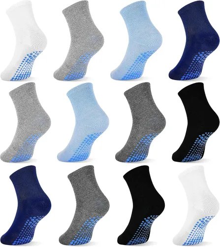 Vista 7 de Calcetines antideslizantes con agarres para niños y niñas, 12/24 pares de 1 a 7 años