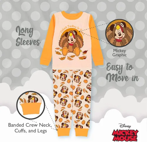 Vista 4 de Disney girls unisex-child Minnie and Mickey Seasonal Snug-fit Cotton Pajamas