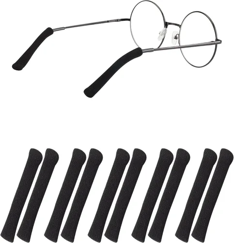 Vista 8 de Cojines para las orejas para lentes con tela de algodón, puntas de retenedor de gafas de punto suave, almohadillas elásticas antideslizantes