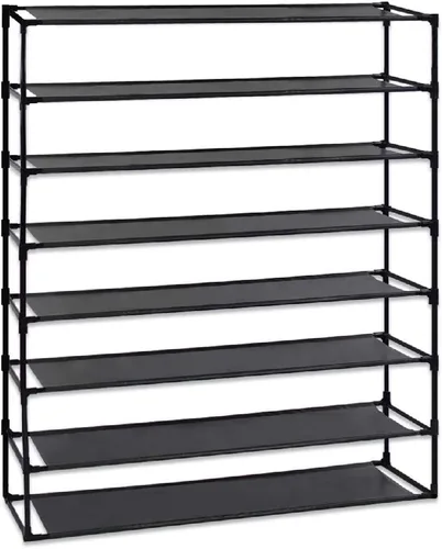 Vista 3 de Ochine Zapatero de 8 niveles, Tela No Tejida, Acero, Capacidad para 40-50 Pares, Dimensiones: 39.37 x 11 x 68.89 Pulgadas