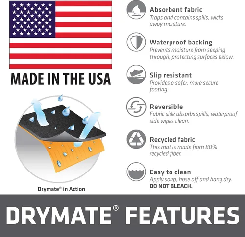 Vista 6 de Drymate Tapete de carga (58 x 72 pulgadas), funda de asiento/maletero, absorbente, impermeable, lavable a máquina, protege el interior del vehículo