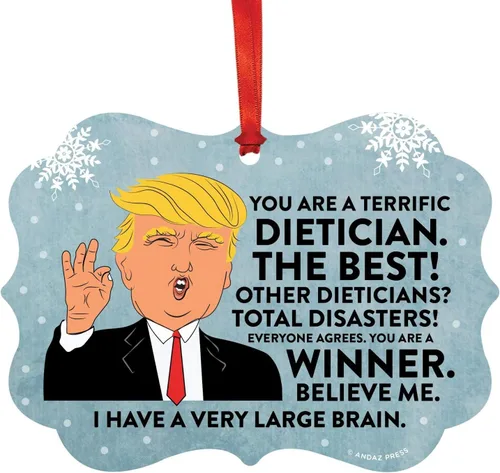 Vista 8 de Andaz Press Presidente Donald Trump Fancy Frame Recuerdo Adorno de Navidad Regalo de broma, excelente contador, 1 paquete, divertidas ideas