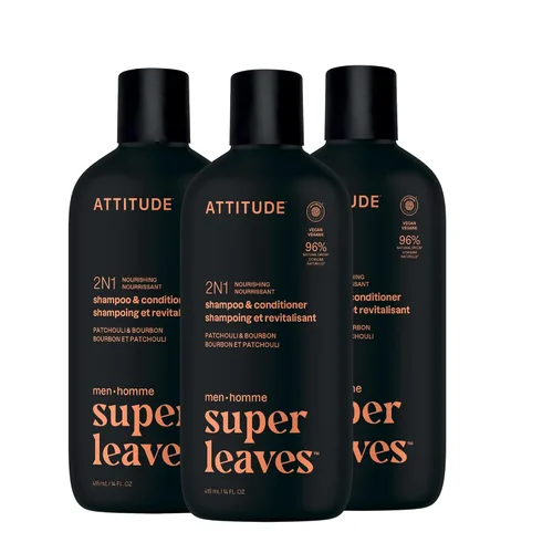 Vista 14 de ATTITUDE Champú y acondicionador 2 en 1 para hombres, voluminizador para cabello fino, con romero y proteína de arroz, 97% ingredientes de origen