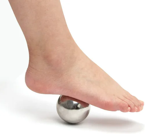 Vista 8 de Coolrunner Bola de rodillo de masaje frío, bola de masaje frío criosfera, terapia de calor y alivio de terapia de frío con núcleo de gel frío, ayuda