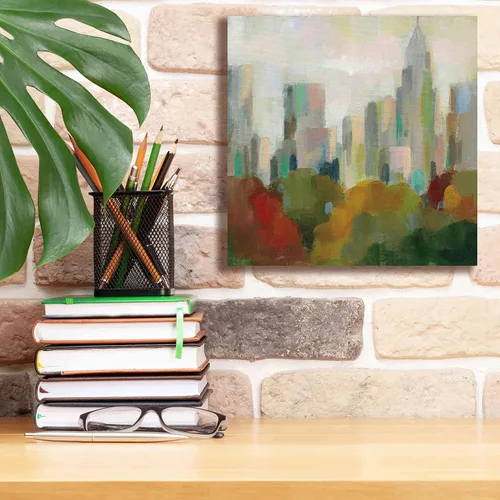 Vista 6 de Epic Graffiti 'NYC Central Park II' por Silvia Vassileva, arte de pared en lienzo, 12 x 12 pulgadas