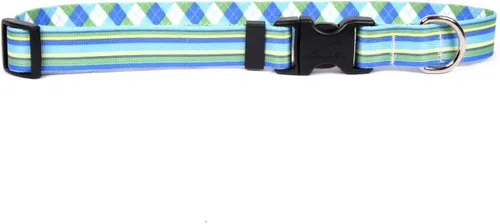 Vista 13 de Yellow Dog Design Collar de perro con rayas navideñas, tamaño grande, 1 pulgada de ancho