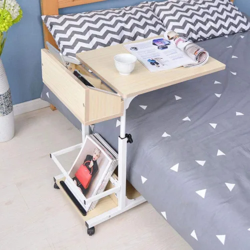 Vista 5 de BTZHY Mesa auxiliar/mesa auxiliar/mesa auxiliar, soporte para laptop de madera, mesa ajustable para computadora portátil, escritorio de oficina