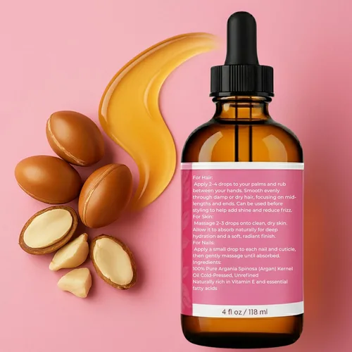 Vista 7 de Aceite de argán de Leven Rose, tratamiento antienvejecimiento para el acné con aceite marroquí orgánico, virgen y prensado en frío, humectante