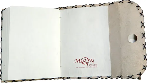 Vista 2 de M & N Designs M&N - Diario de cuero hecho a mano con bolígrafo para hombres y mujeres, el mejor regalo para cuaderno de bocetos de arte, diario