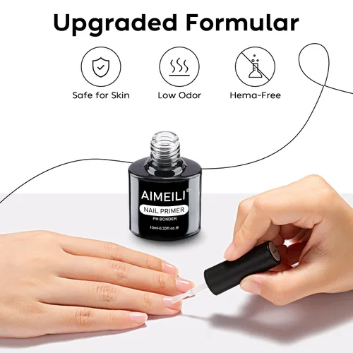 Vista 5 de AIMEILI Base de gel UV LED para polvo acrílico y gel constructor de uñas