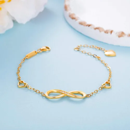 Vista 10 de Billie Bijoux Pulsera ajustable de plata de ley 925 con símbolo de amor infinito infinito para mujer