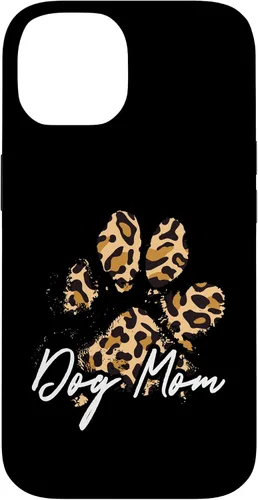 Vista 4 de Dog Mom Gift Leopard Paw Print Fur Mama Case para iPhone 17