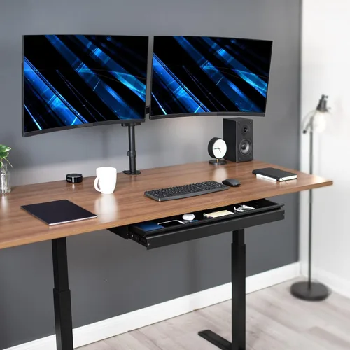 Vista 8 de VIVO DESK-DR33-B - Organizador grande de cajones de almacenamiento para debajo del escritorio, negro, de 33 pulgadas