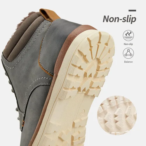 Vista 3 de Vostey - Botas de senderismo para hombre, de estilo casual, resistentes al agua, tipo chukka