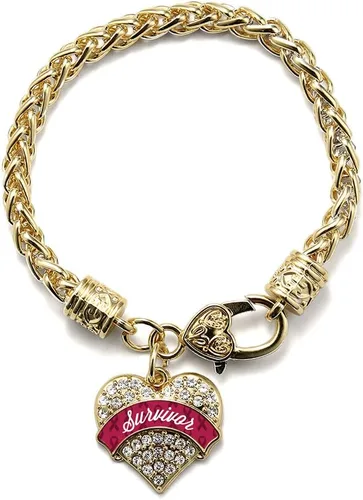 Vista 210 de Inspired Silver - Pulsera de plata con dije de corazón pavé con circonitas cúbicas