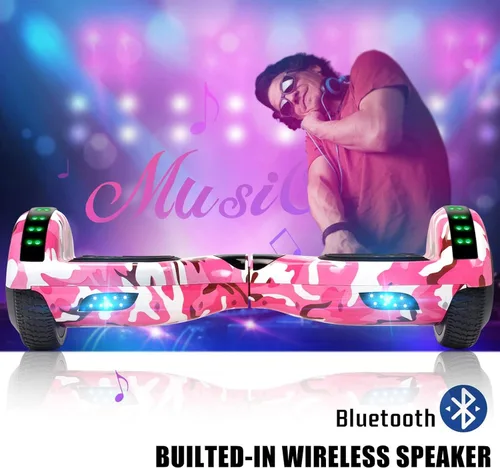 Vista 3 de FLYING-ANT Hoverboard de 6.5" de dos ruedas con asiento de autoequilibrio, scooter eléctrico con ruedas de luz LED Flash