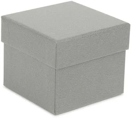 Vista 3 de Allure - Caja de lujo para anillo de gamuza con doble ranura para anillo, elegante funda para anillo de diamantes, con interior de terciopelo gris
