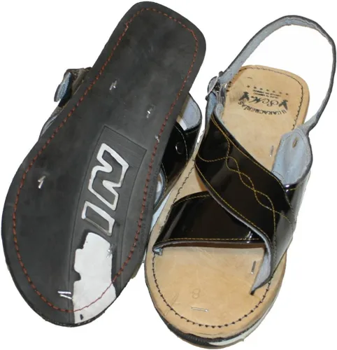 Vista 2 de Sandalias mexicanas hechas a mano de piel auténtica para hombre