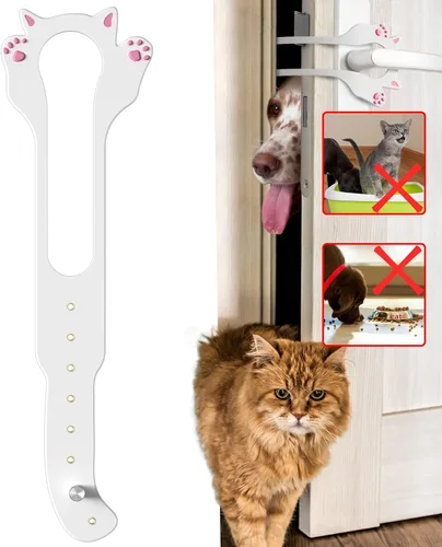 Vista 11 de Elilier Soporte de pestillo para puerta de gato, 8 tamaños ajustables 1*negro