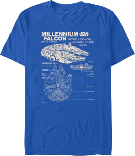 Vista 7 de STAR WARS Camiseta A New Hope Corellian Freighter para hombre Carbón
