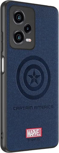 Vista 6 de IRON SPIDER Funda para Xiaomi Poco X5 Pro 5G, con personaje de superhéroe compatible con Xiaomi Poco X5 Pro Funda de cuero azul (capitán)
