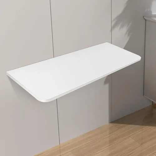 Vista 8 de Mesa de comedor plegable de pared - Mesa de cocina compacta de madera maciza (23.6 x 11.8 x 0.6 in) para soluciones de ahorro de espacio