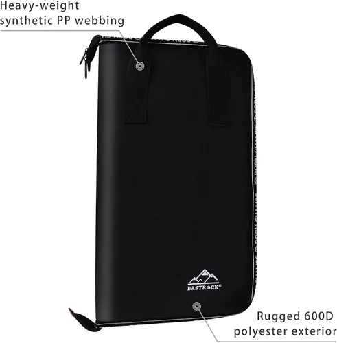 Vista 8 de EASTROCK - Bolsa para baquetas de tambor de 18.9 x 23.2 pulgadas, gran capacidad para baquetas, soporte para palos con una llave de tambor, gancho