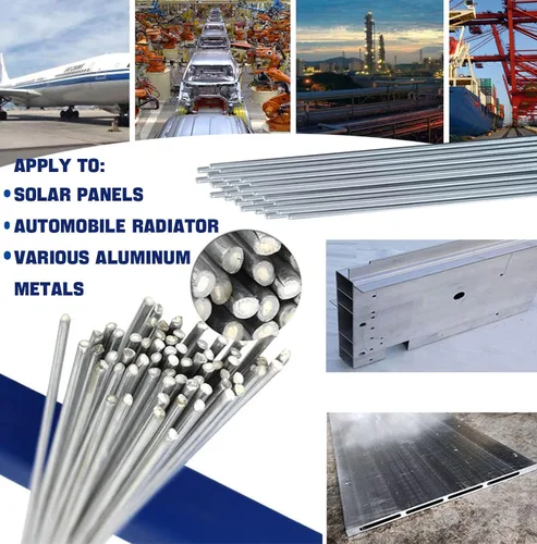 Vista 6 de Paquete de 100 varillas de soldadura de aluminio, solución de alambre de soldadura de núcleo de fundente, varillas de soldadura de aluminio de baja