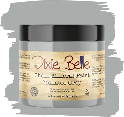 Vista 37 de Pintura para muebles con acabado de tiza Dixie Belle Paint Company - Amatista (4oz) - Pintura mineral de tiza chic púrpura profundo mate