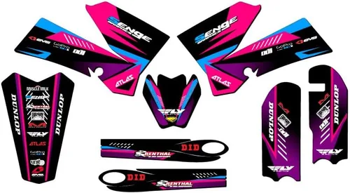 Vista 15 de Kit de base gráfica SX 105 Surge Black Senge 2006-2012 compatible con KTM