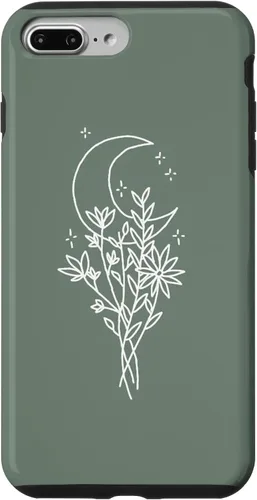 Vista 12 de Funda botánica de flores silvestres para iPhone 16 verde salvia
