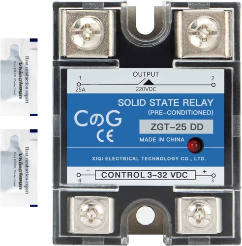 Vista 2 de CG Solid State Relay SSR-25DD DC to DC Input 3-32VDC To Output 5-240VDC 25A Single Phase Plastic Cover