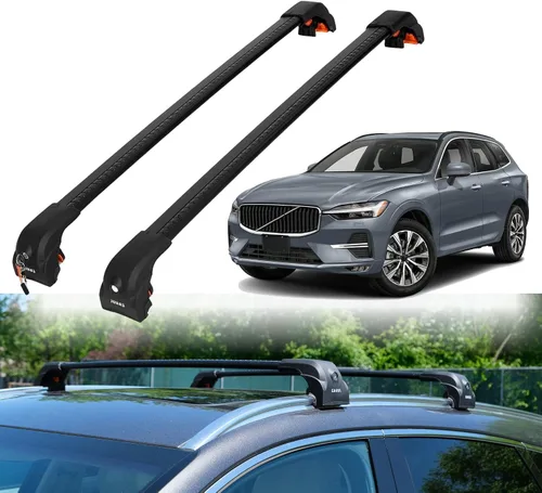 Vista 13 de ERKUL Barras transversales para techo de alta resistencia de 220 libras para Volvo XC40 2019-2026 Monturas metálicas sólidas Barras