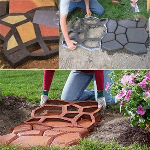 Vista 8 de VanSmaGo 2 paquetes de 16.9 x 16.9 x 1.6 pulgadas, molduras de piedra para pavimento, pavimento, hormigón, pavimento, pavimento, pavimento