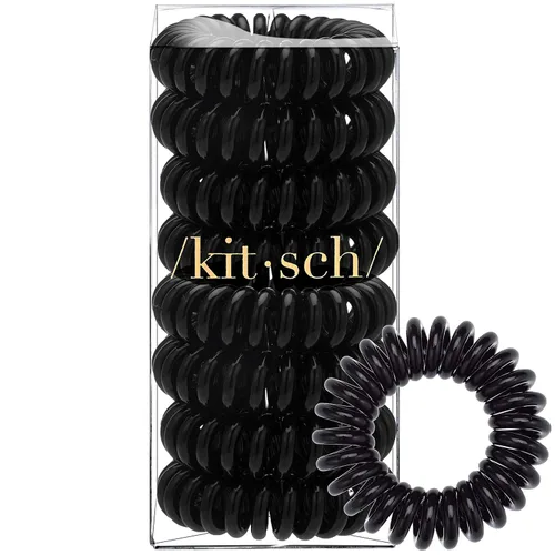 Vista 7 de Kitsch Henna - Coletas para pelo Coiled Plastic Ponytail Holders for Thick and Thin Hair Creaseless and Dent-Free Hair Ties No Damage Phone