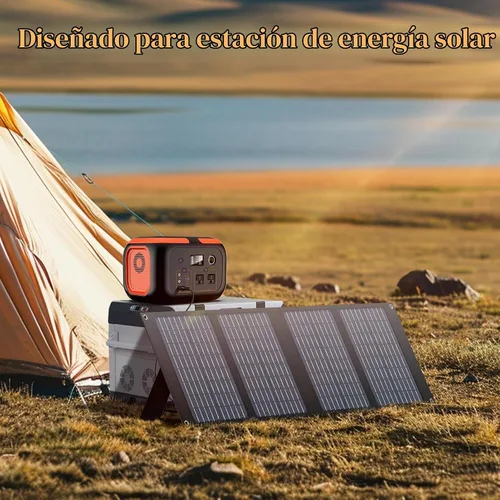 Vista 6 de Panel solar plegable de 40W para central eléctrica portátil Portable Solar Panel Charger for iPhone, iPad, Laptop, Camping Solar Panels for