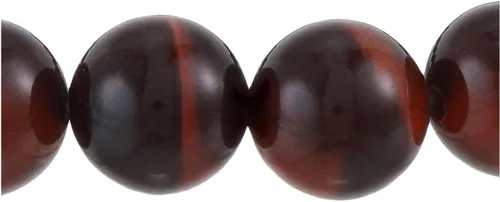 Vista 3 de Pulsera de piedra de ojo de tigre rojo natural