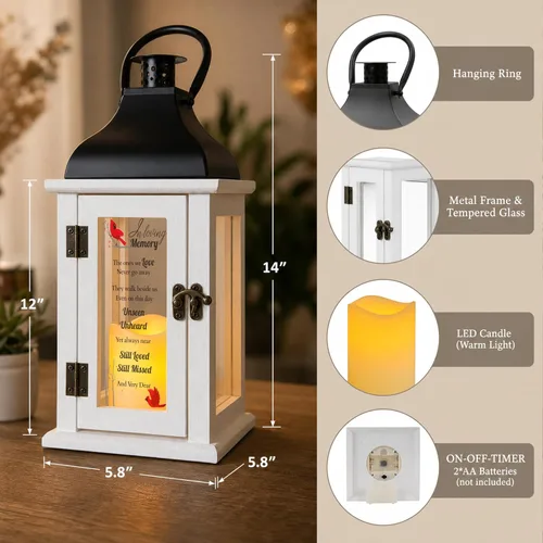Vista 3 de Linterna conmemorativa – Regalos de condolencia por duelo por la pérdida de un ser querido, regalos conmemorativos de recuerdo por la pérdida