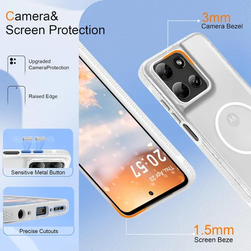 Vista 62 de Jshru Funda para Samsung Galaxy S26 Plus/Galaxy S25 Plus: para Galaxy S24 Plus [compatible con Magsafe] [2 protectores de pantalla HD] cubierta